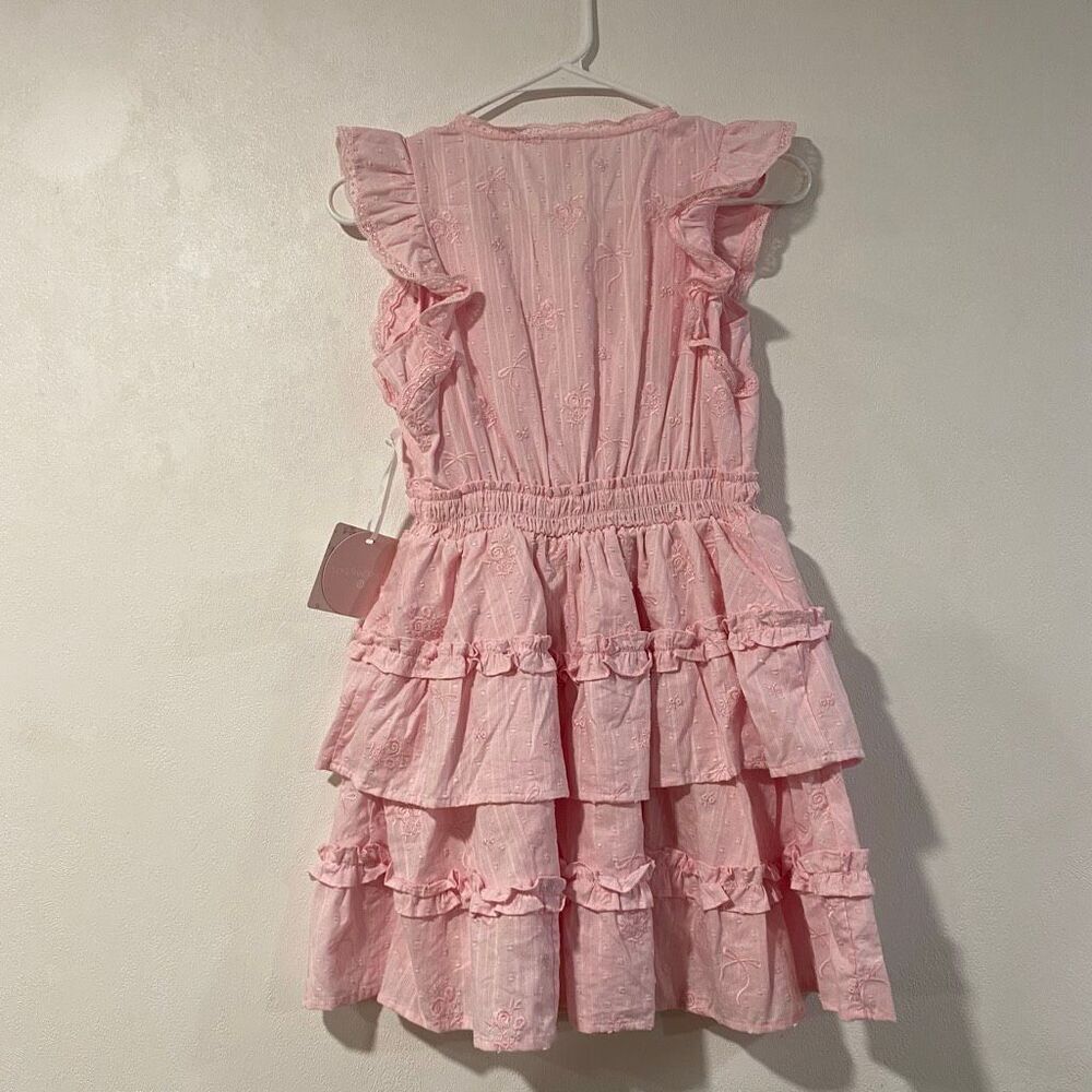 LoveShackFancy for Target Girls Pink Ruffle Dress NWT Size 14 - Picture 4 of 6